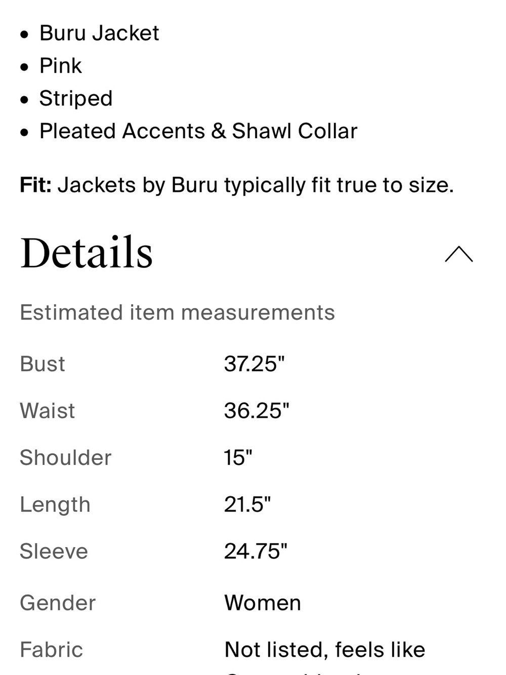Buru Peach Striped Ruffle Open Jacket - Picture 4 of 5